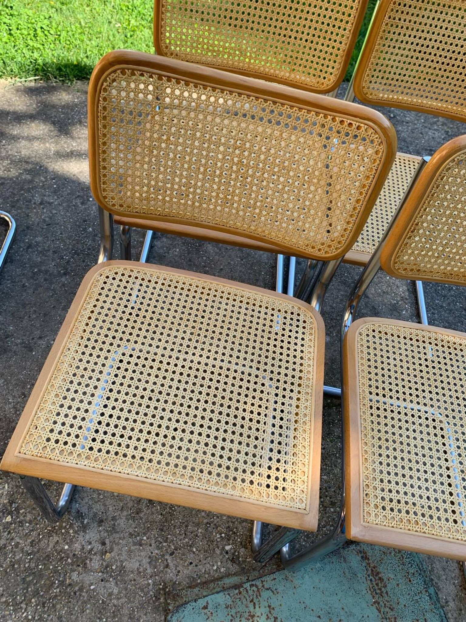 4 chaises italiennes du milieu du siècle Marcel Breuer B32 Cesca, années 70