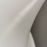 Vintage Fog & Mørup Semi Hanging Lamp, White Lacquered, Denmark 1970-80s