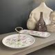 Set of 2 porcelain dishes Pillivuyt Liserons pattern