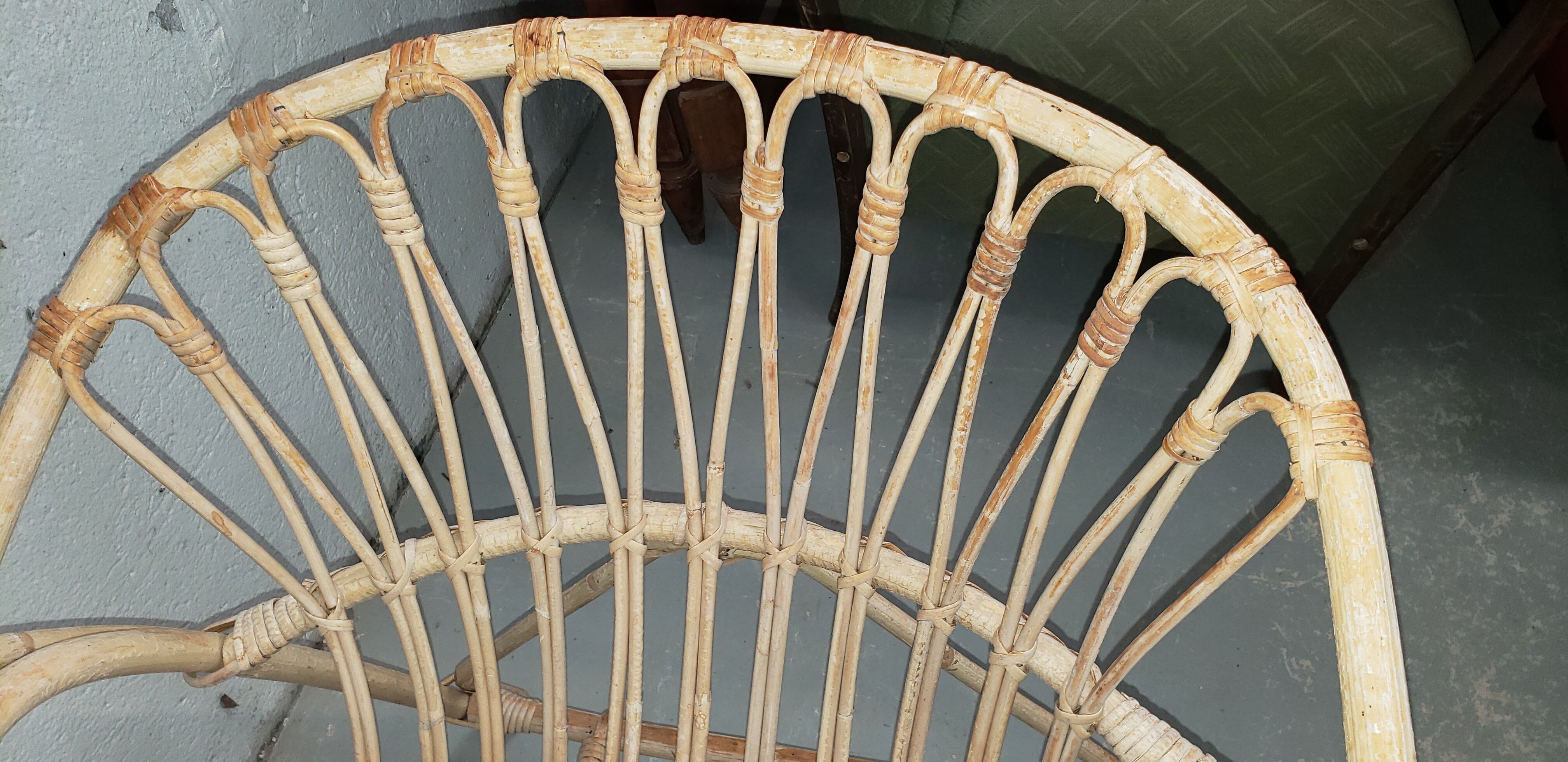 Set chairs and table bamboo and rattan year 70