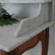 Louis XV-style toilet table in walnut and marble