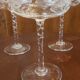 5 glasses of Champagne crystalline cut glass
