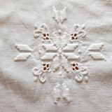 Rectangular cotton tablecloth embroidered