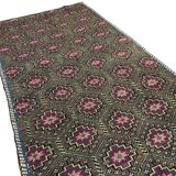 Neutral Oushak Geometric Kilim Rug