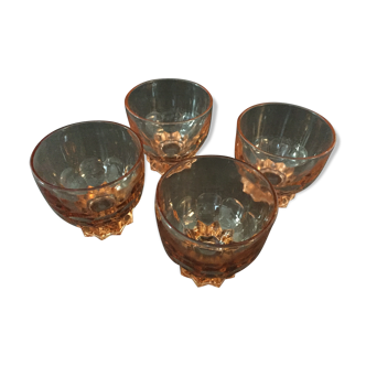 Ensemble de 4 verres années 50