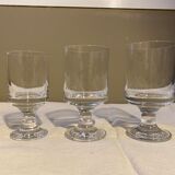 Set of 11 crystal glasses signed Baccarat 1930