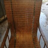 Vintage rattan / osier armchair