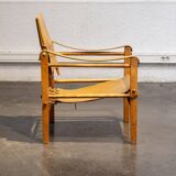 Leather safari chair