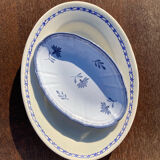 Plat ovale fleurs