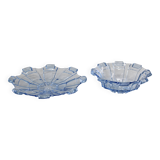 1970s pair of Glass Bowls , Czechoslovakia
