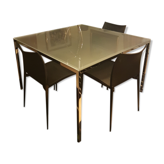 Square glass table Desalto