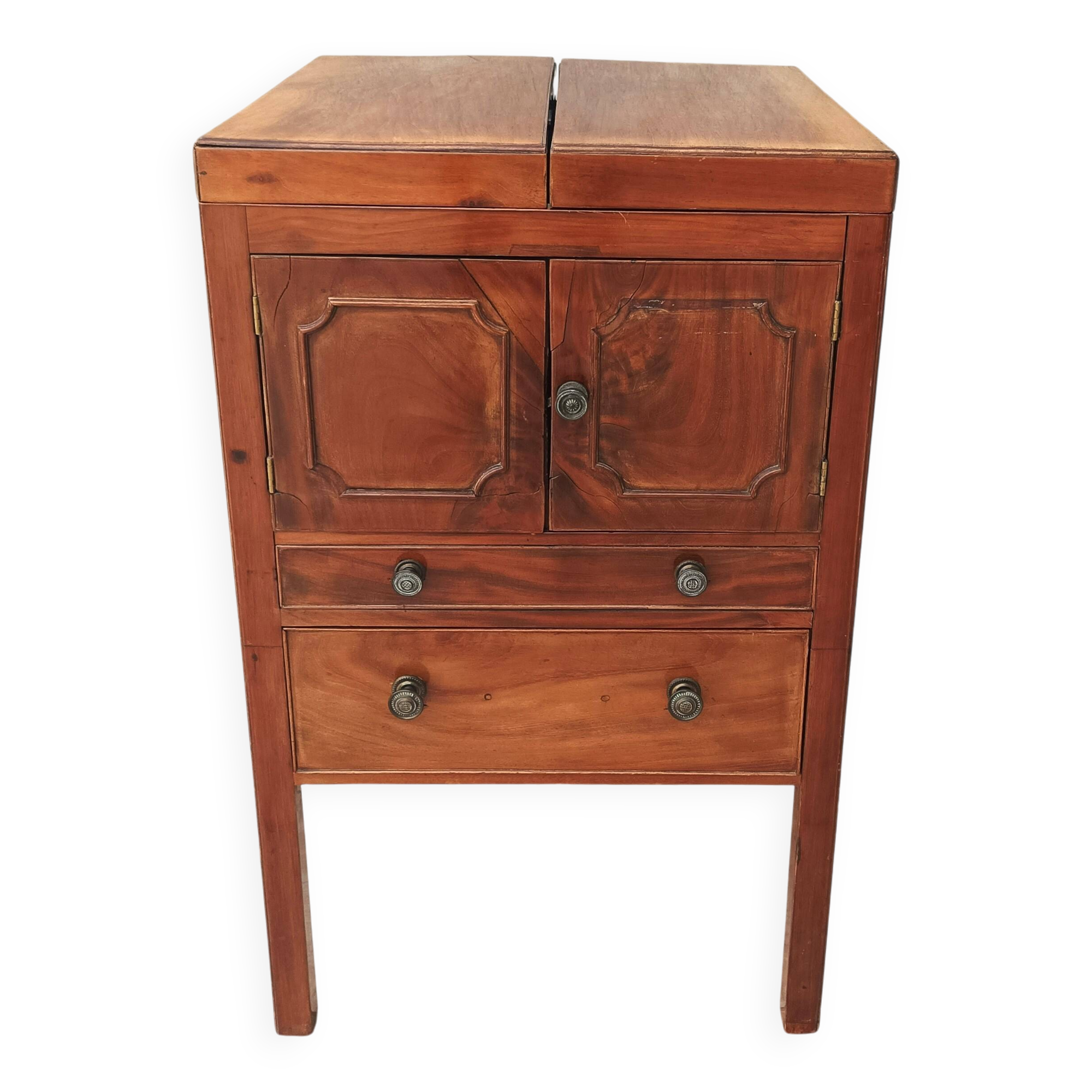 Meuble de barbier ou bar anglais en acajou