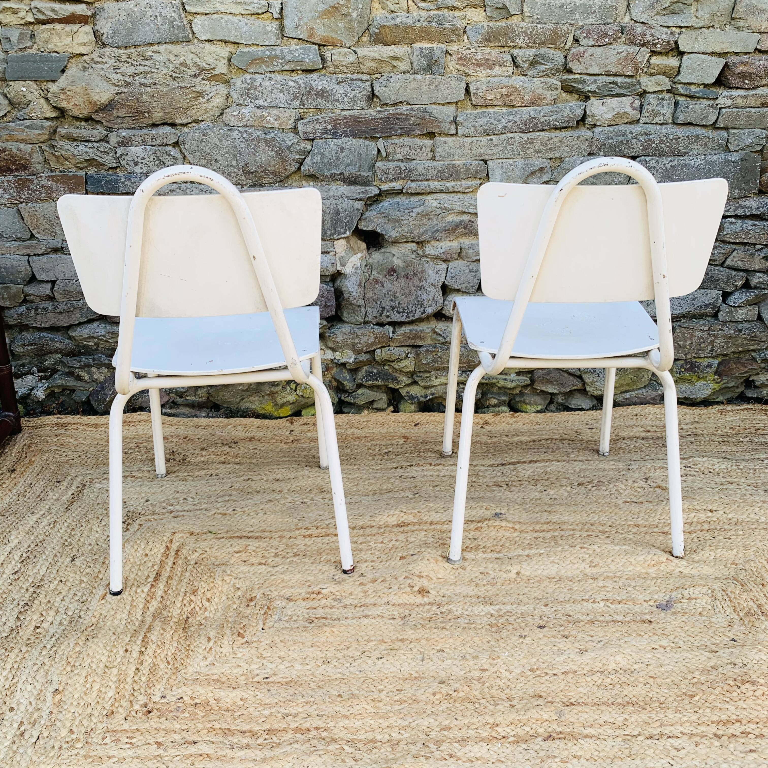 Pair of white chairs