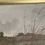 HST oil painting, Ermanno Clara, wild duck, late 19th early 20th century