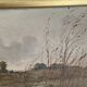 HST oil painting, Ermanno Clara, wild duck, late 19th early 20th century