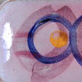 Sandstone cup abstract decor unique piece signed 70s/80s