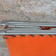 Sun lounger in orange fabrics 70s