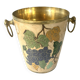 French vintage cloisonne champagne bucket with grape and vine design
