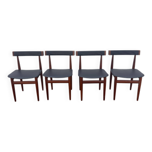 4 chaises en teck, hans - olsen