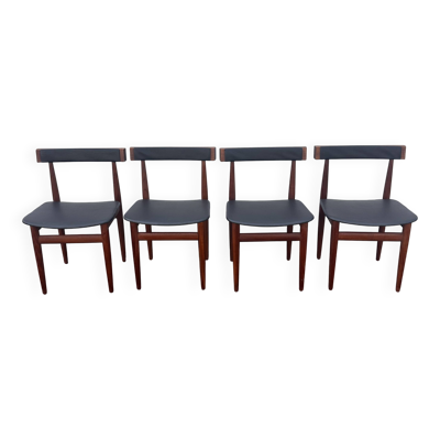 4 chaises en teck, Hans Olsen pour Frem Røjle – Danemark 1960