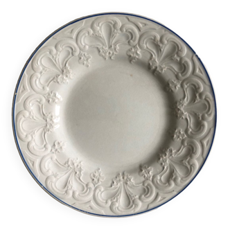 White plate creil and montereau