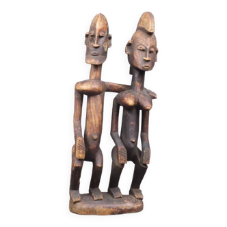 Sculpture couple bois