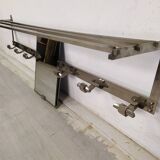 Art Deco chrome wall coat rack