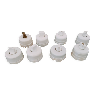 8 Antique porcelain switches