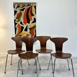 SET OF 4 MOSQUITO CHAIRS BY ARNE JACOBSEN