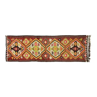 Anatolian handmade kilim rug 282 cm x 90 cm