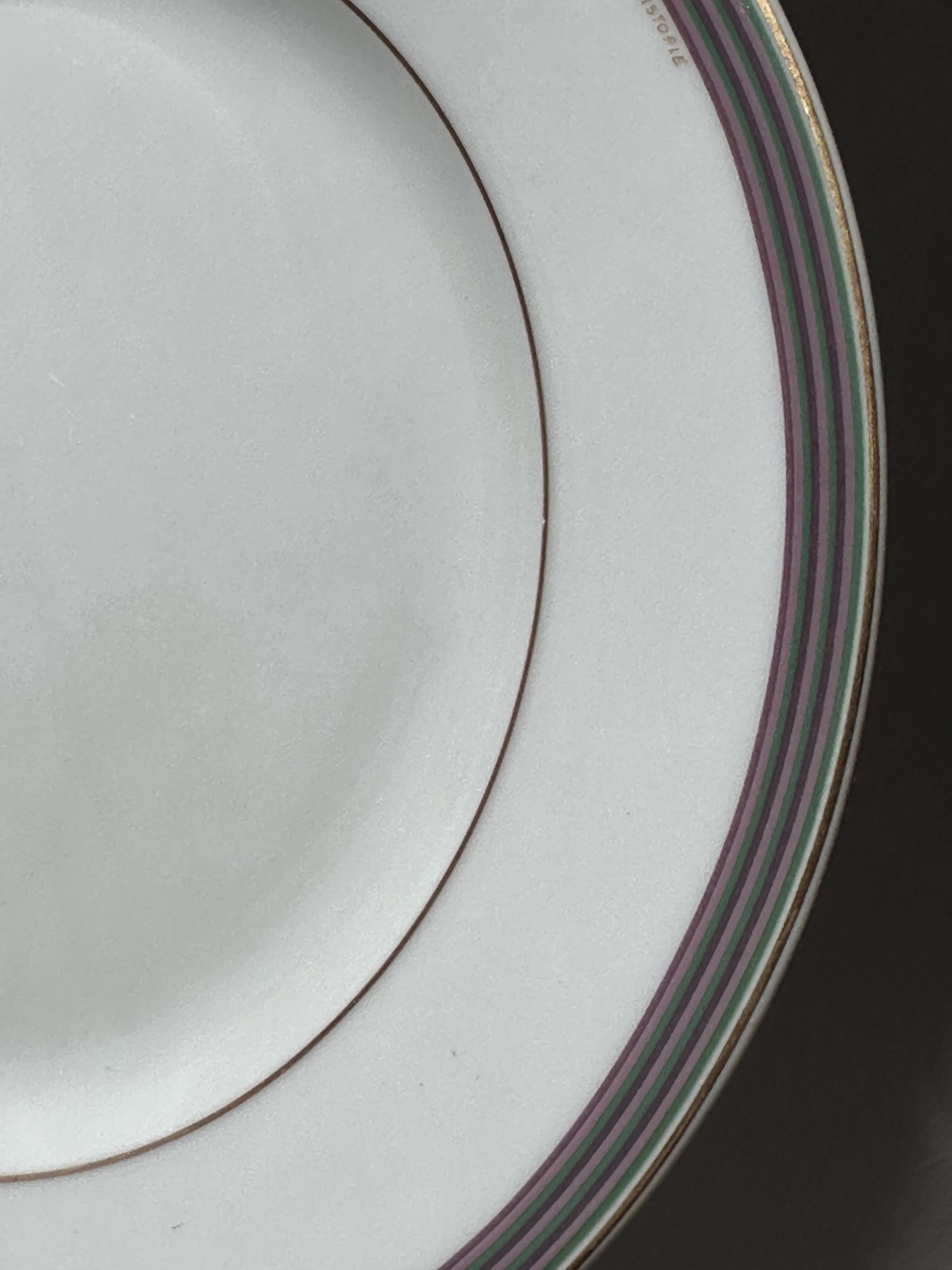 6 Christofle dessert plates, vintage Parma model