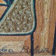 Screen decorated with wool threads, “Huichol” art, Sofia Ribeira, 124 cm