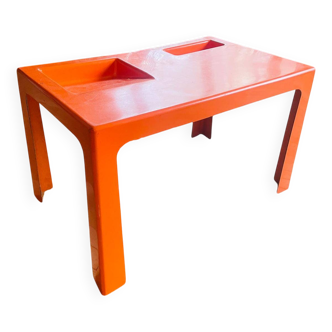 Prisunic orange fiberglass coffee table