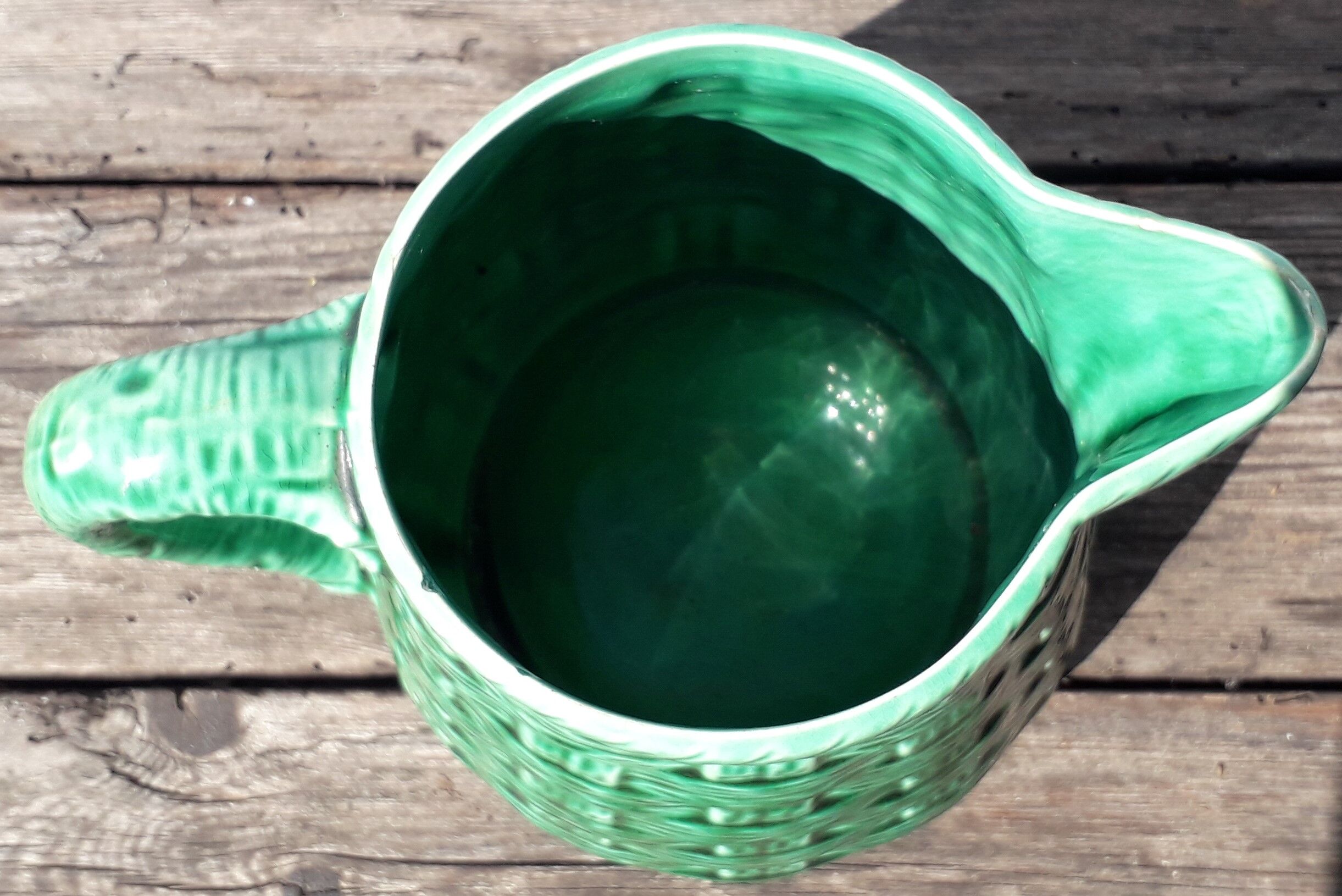 Pitcher digoin sarreguemines green