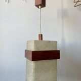 Teak and perspex pendant light from the 60s