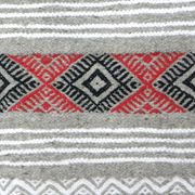 Geometric woven rug with fringes – Ethnic style – Hallway & interior
