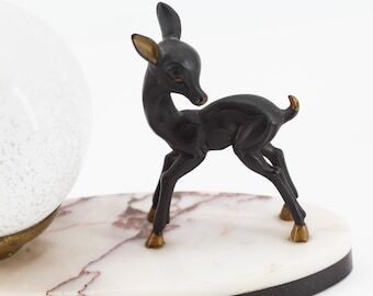 Art Deco fawn lamp