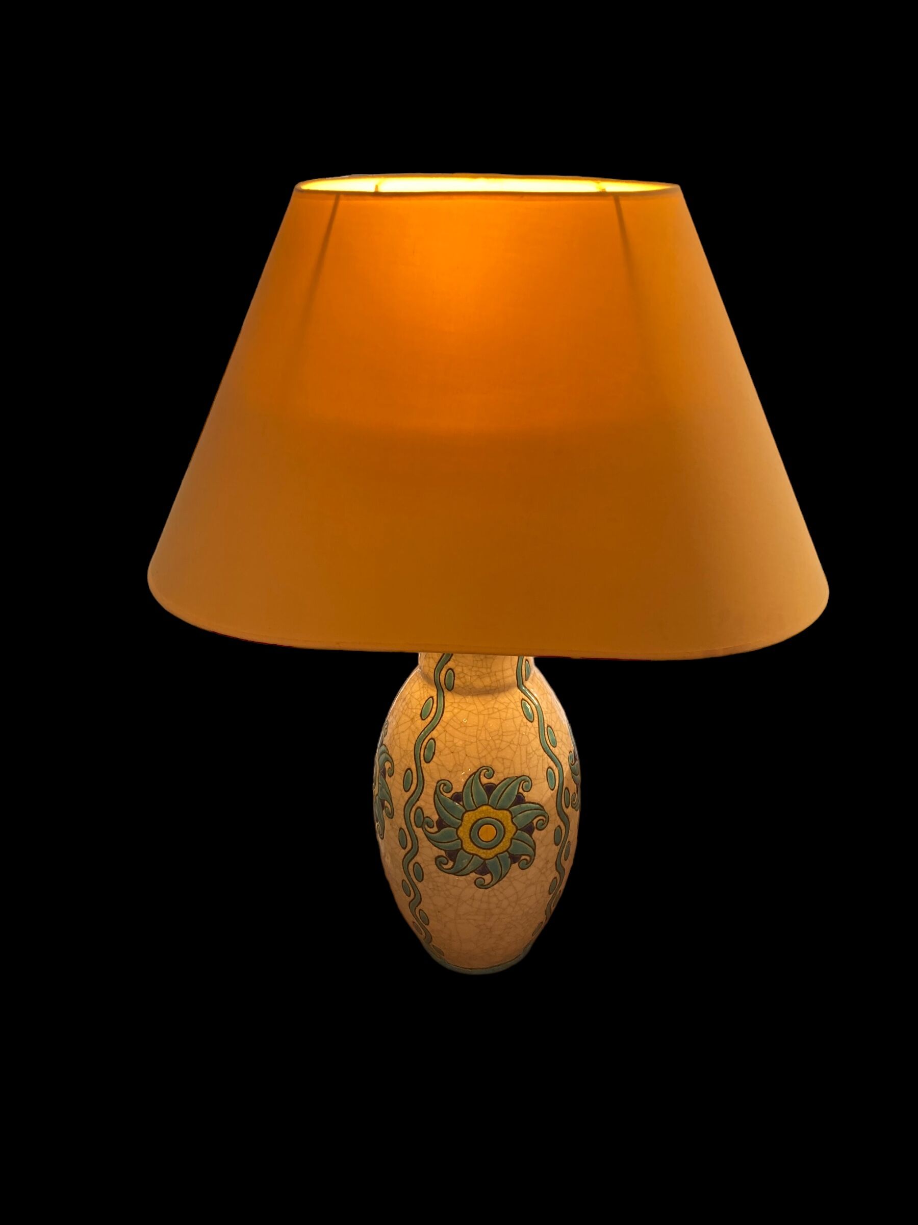 Table lamp by Boch Frères Keramis XXth