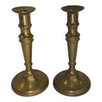 Pair of bronze candlesticks / Vintage
