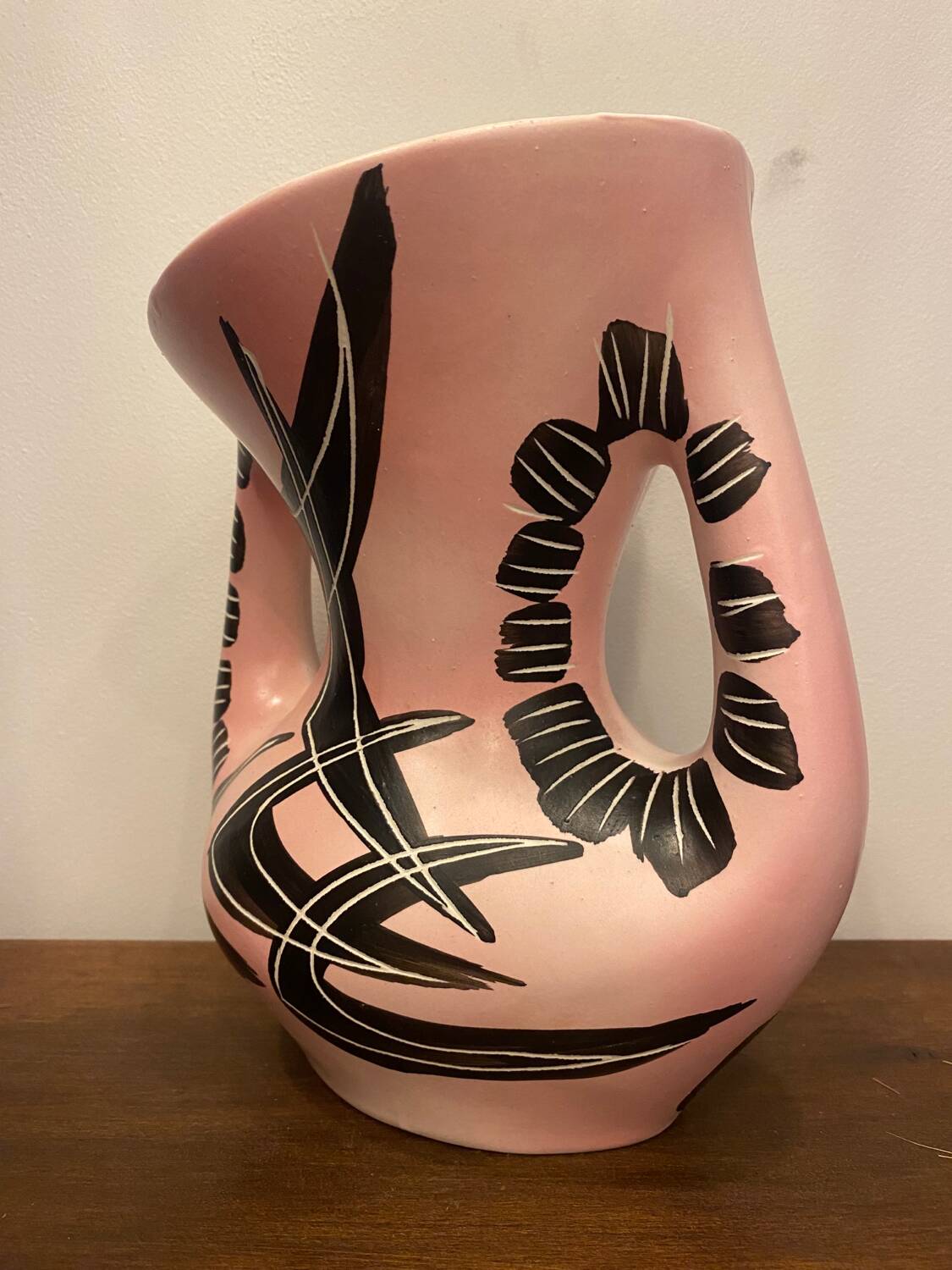 Pink Vallauris vase from the 1950s