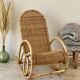 Natural rattan rocking chair.