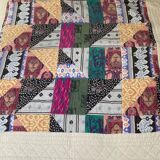 Ikat cotton patchwork plaid
