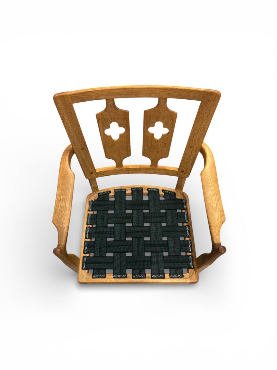 "José" armchair in solid oak by Guillerme & Chambron for Votre Ma