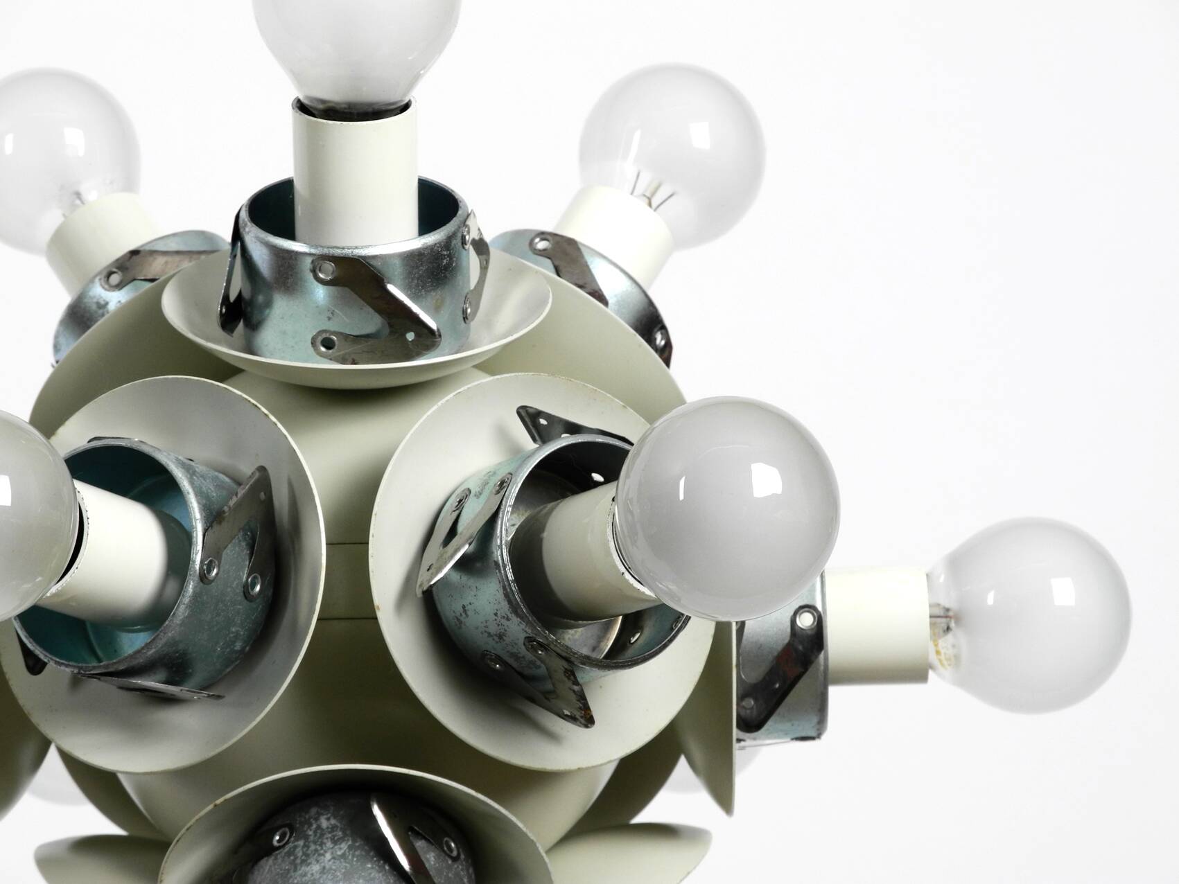 1960s Atomic Space Age Kaiser Leuchten metal ceiling lamp