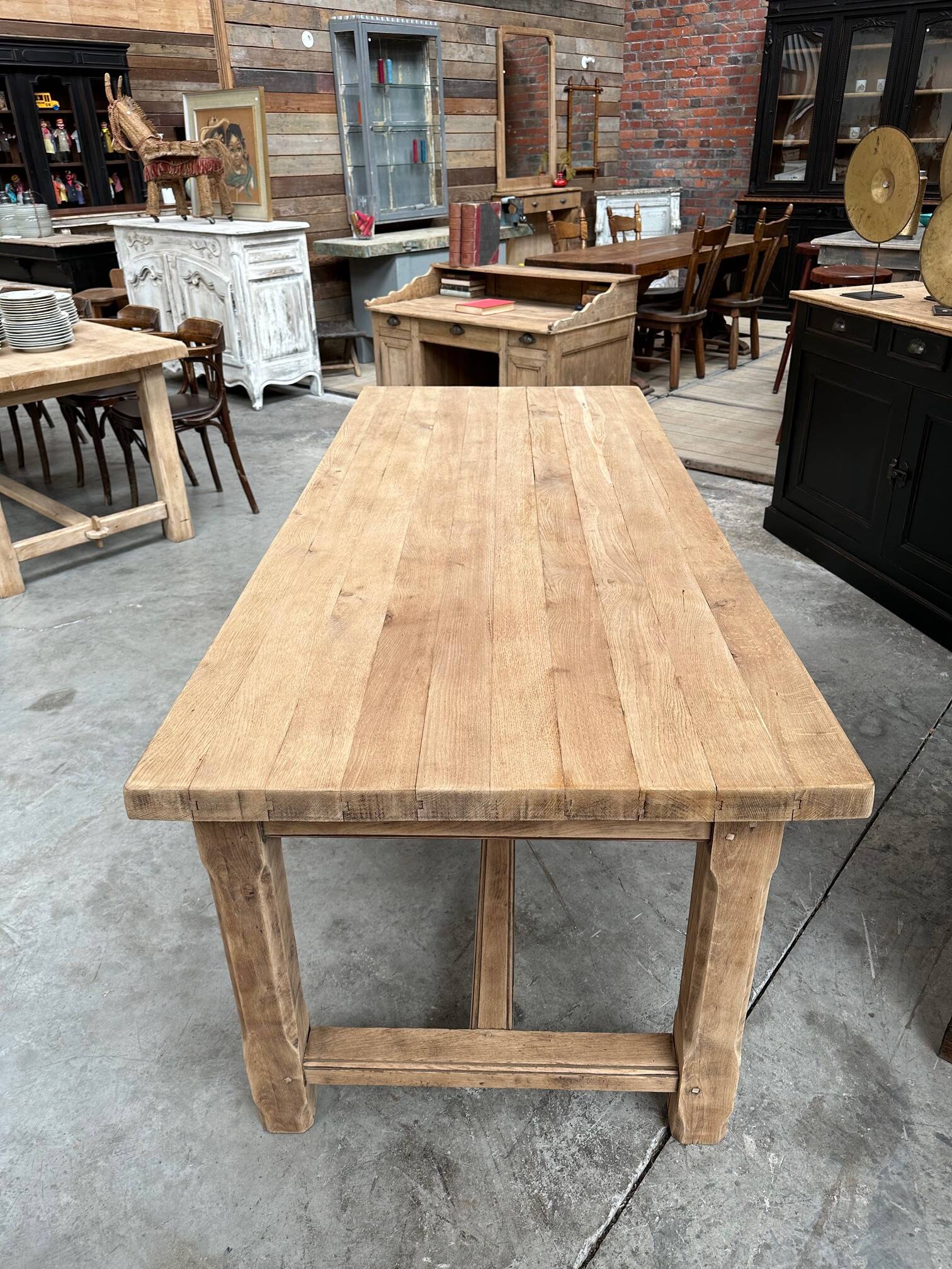 Solid oak farmhouse table