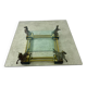 Old brass and gilded bronze table horses design from the 70s vintage Horses