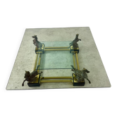 Old brass and gilded bronze table horses design from the 70s vintage Horses