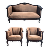 Ensemble de salon ancien de la fin du 19ème siècle, Europe du Nord.