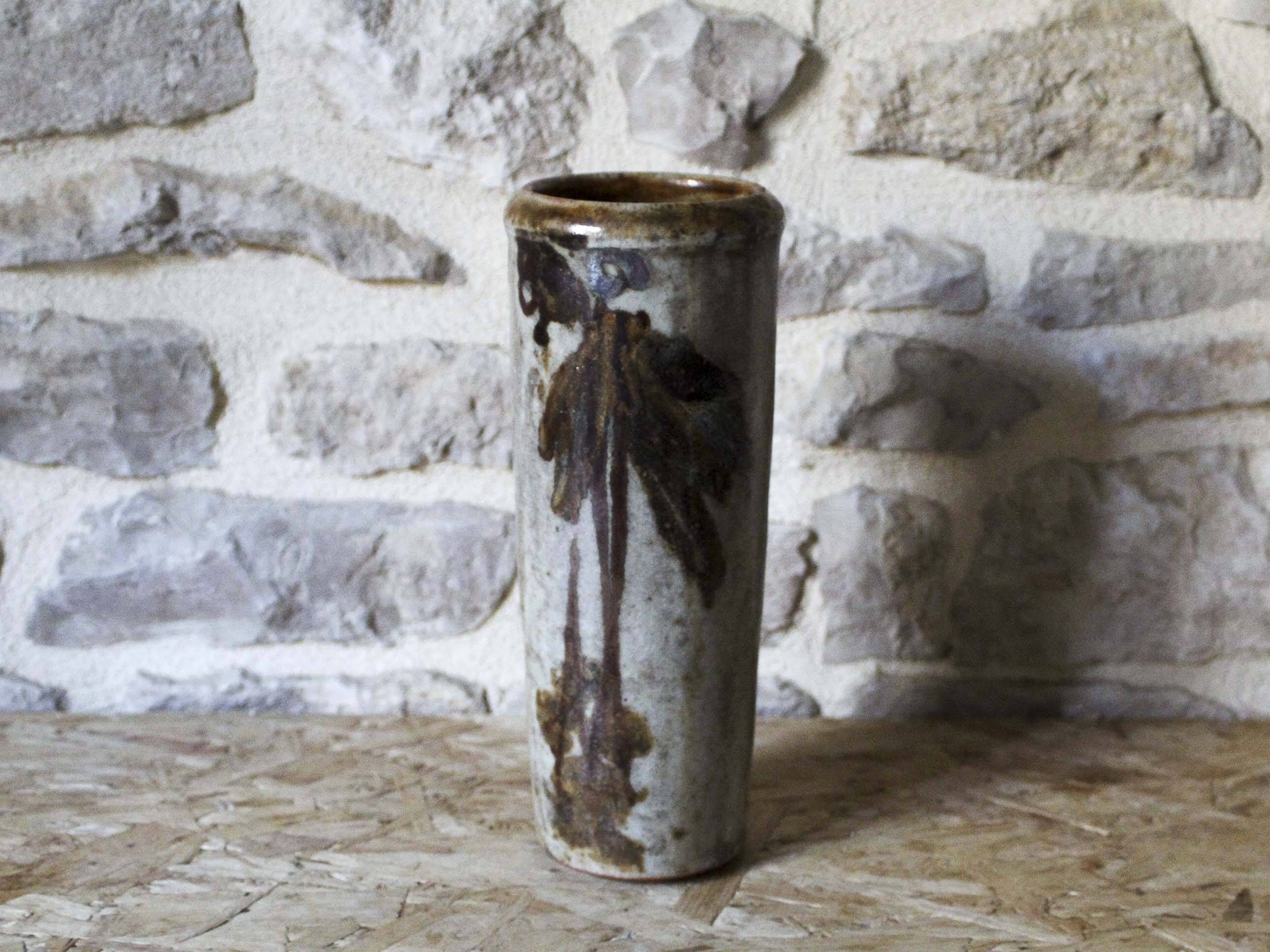 Catherine and Bruce Gould ceramic scroll vase