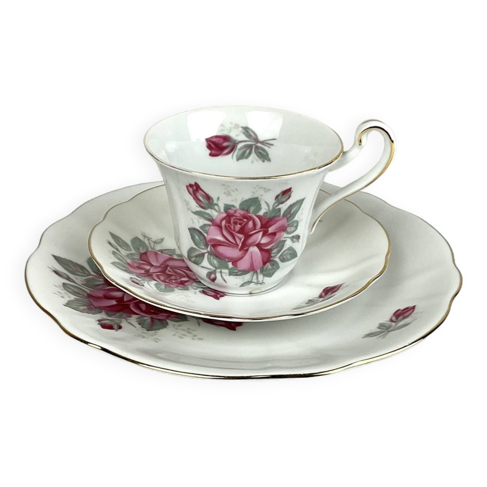 Trio coffee cup light pink - Rheinpfaltz Hartporzellan Germany